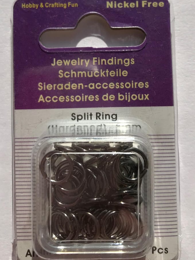 Hobby & Crafting Fun Splitring gehard - Zilverkleurige ring van 8 mm - 50 Stuks