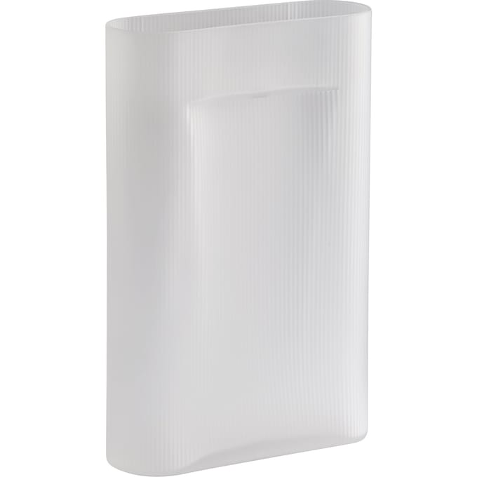 Muuto Glazen vaas - white frosted - H 48,5 cm