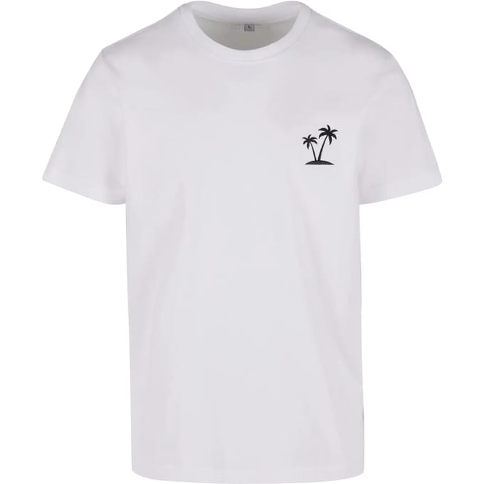 Mister Tee - Palm Tree EMB Heren Tshirt - XL - Wit