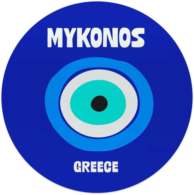 Glasschilderij Mykonos - Ø 50 - Glas - REINDERS