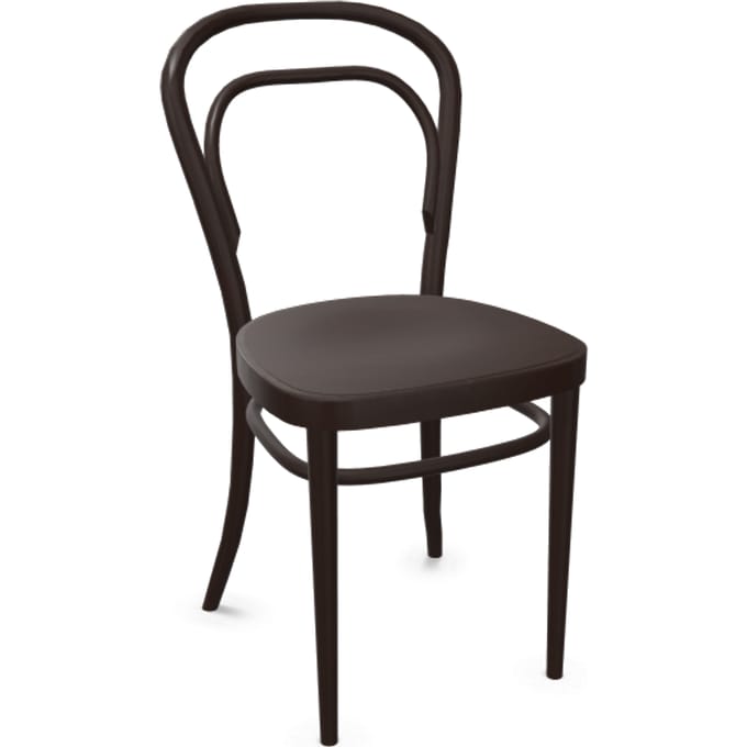 Thonet - 213 Stoel - multiplex komzitting - donkerbruin gebeitst