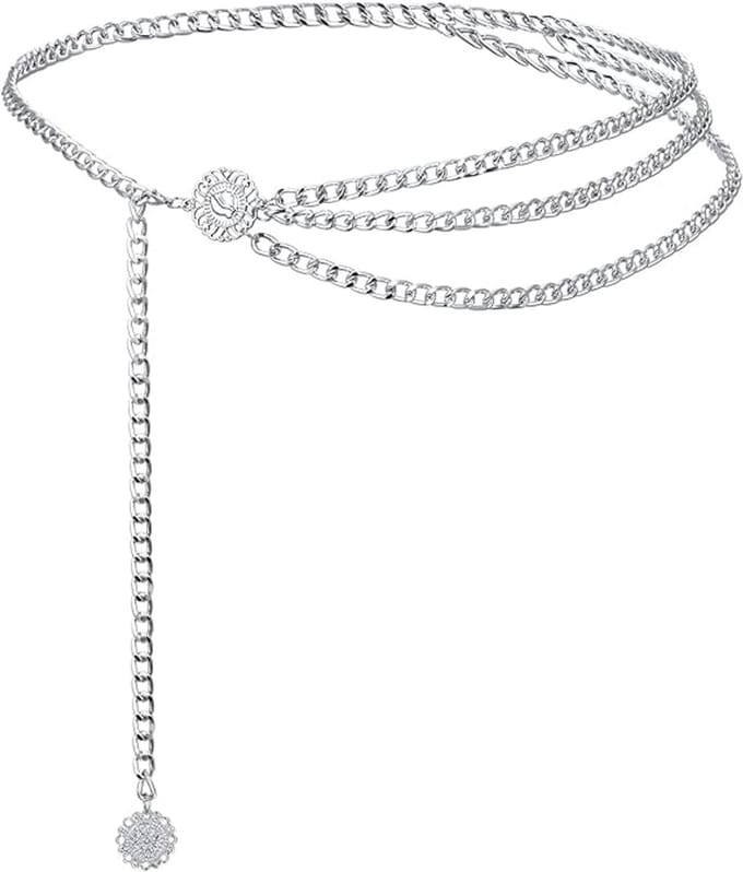 Tailleketting - Jurkaccessoire - Kettingriem - Zilver - 110 cm