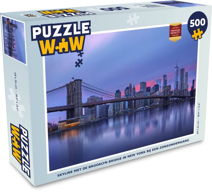 Puzzel New York - Water - Brug - Legpuzzel - Puzzel 500 stukjes