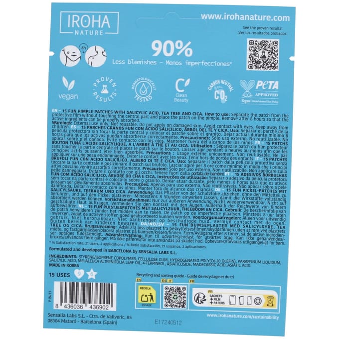 IROHA Nature Fun Salicylic Acid Pimple Patches 15 st