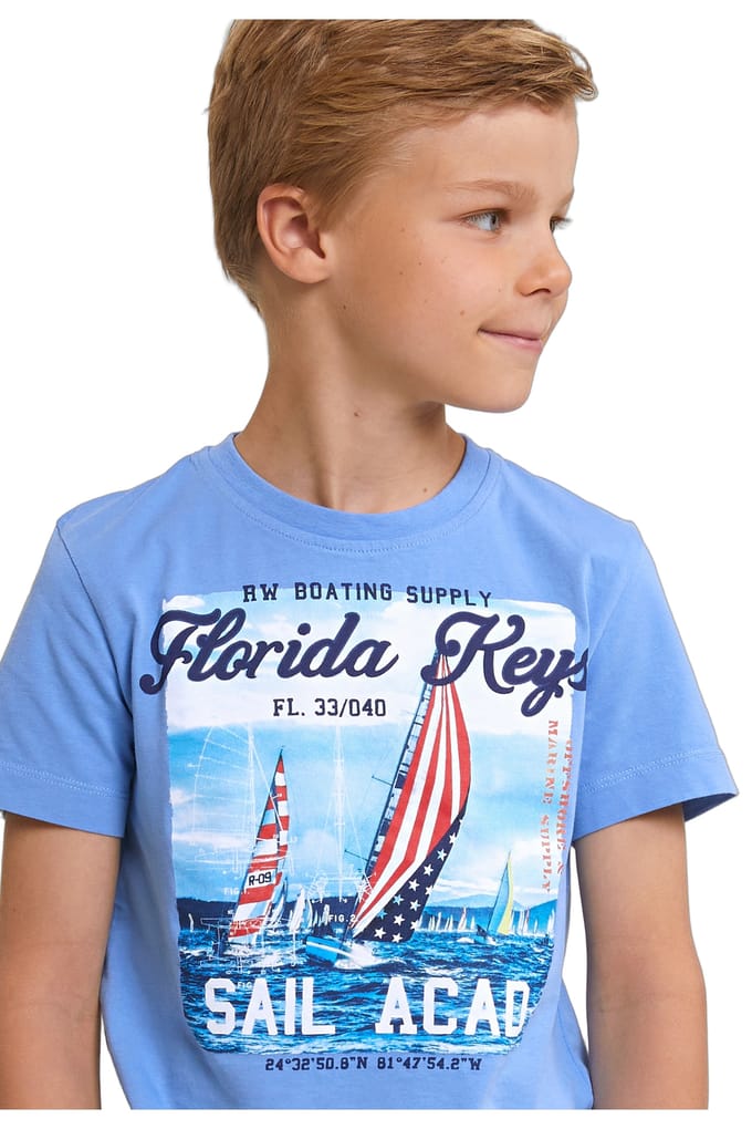 River Woods Normal Fit Basic T-shirt Short Sleeves Sky Taglia: 6 | T-shirt Outlet | kids