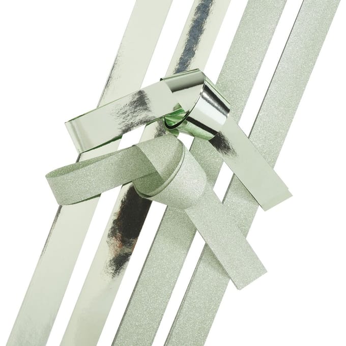 Papieren strips "Sage glitter" - Salie
