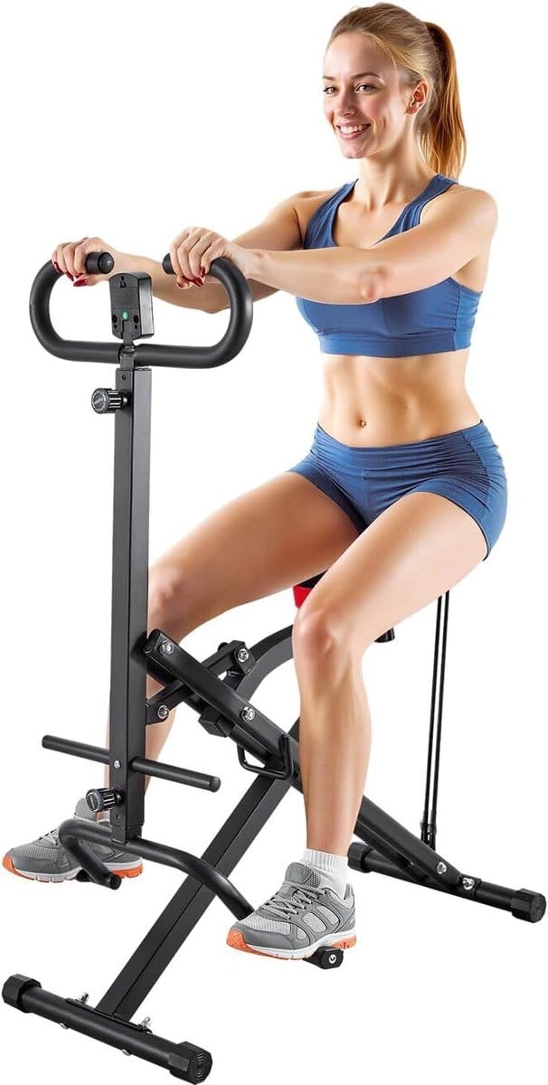Kniebuigmachine - Squat trainer - Thuis trainen - Inklapbaar design - 900 x 580 mm - Zwart