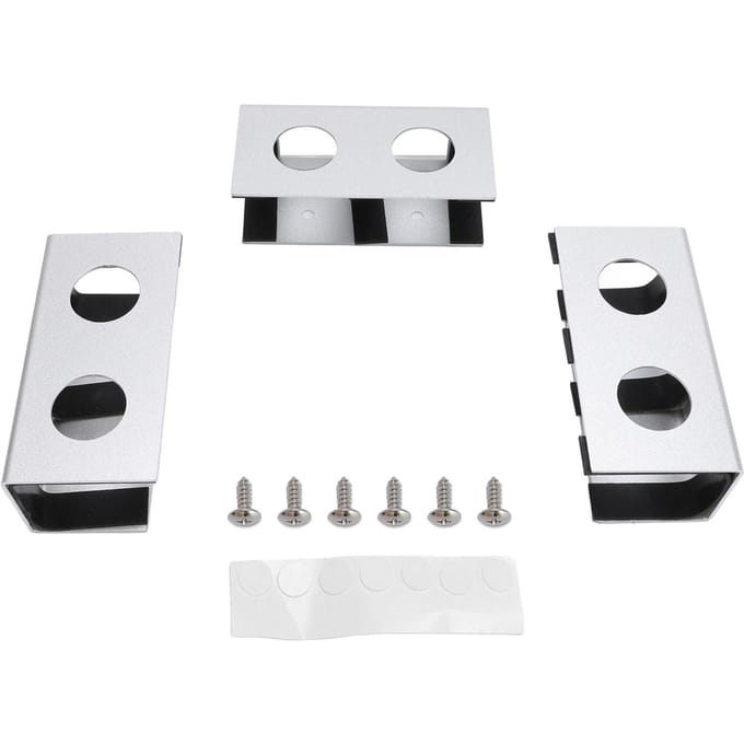 Support d'ordinateur portable sous bureau Alliage d'aluminium Métal Étagère sous bureau Support d'appareil avec Anti-rayures argenté