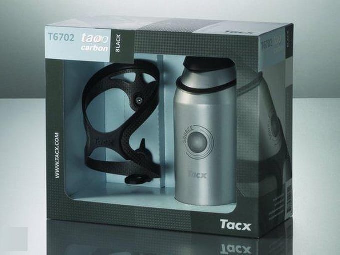 BIDONHOUDER TACX TAO CARBON 29GRAM + BIDON VINTAGE