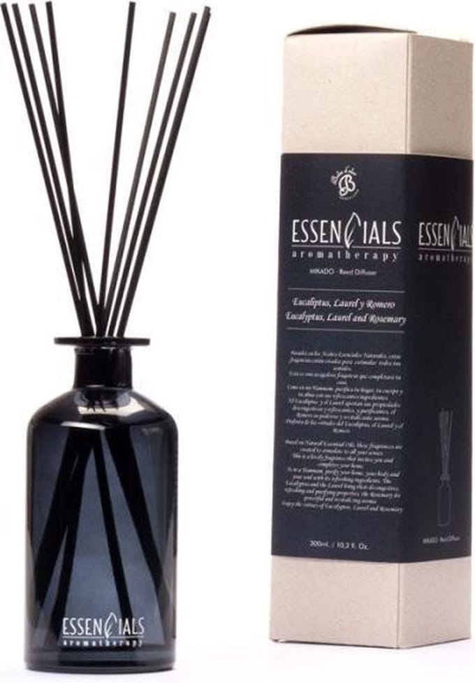 Boles d'olor Essencials Geurstokjes 300 ml - Eucaliptus, Laurel y Romero - Eucalyptus, Laurier en Rozemarijn