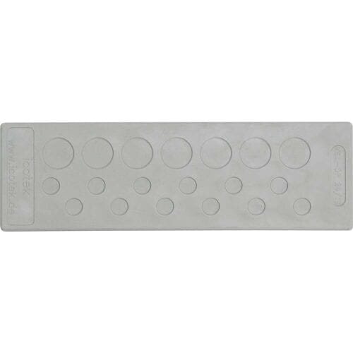 Icotek KEL-DP 24/19 Kabeldoorvoeringsplaat Klem-Ø (max.): 12.1 mm Elastomeer Grijs 1 stuk(s)