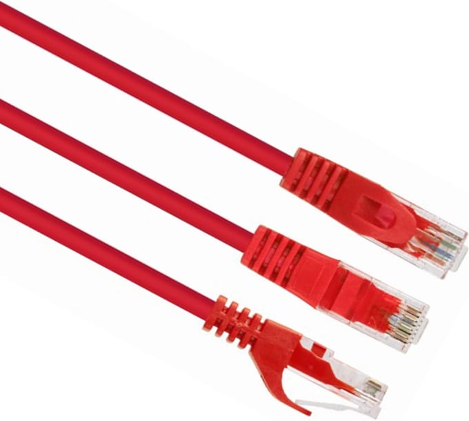 Gembird - Gembird UTP Cat6 kabel 0,25 meter rode kleur