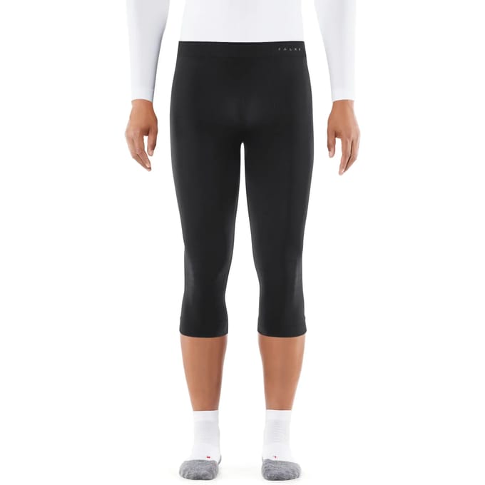 FALKE Warm 3/4 heren thermobroek - kuitlange thermobroek - zwart