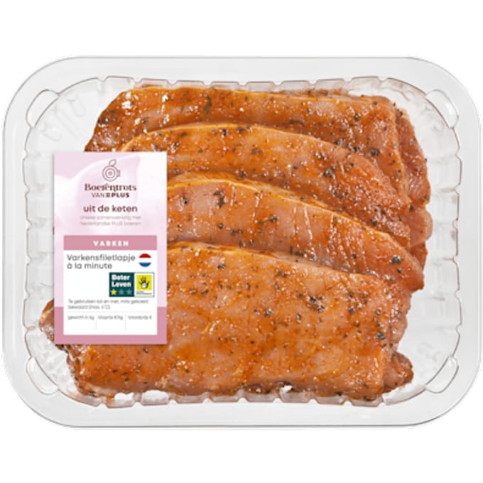 Varkensfiletlapje a la minute Toscaans