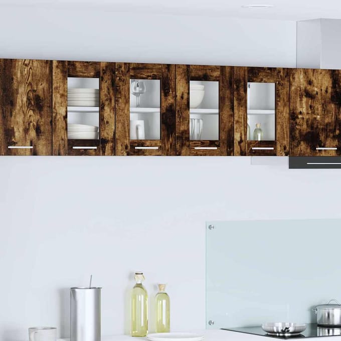 vidaXL Hangkast 2 pcs Rook Eiken 60 x 31 x 40 cm Bewerkt hout