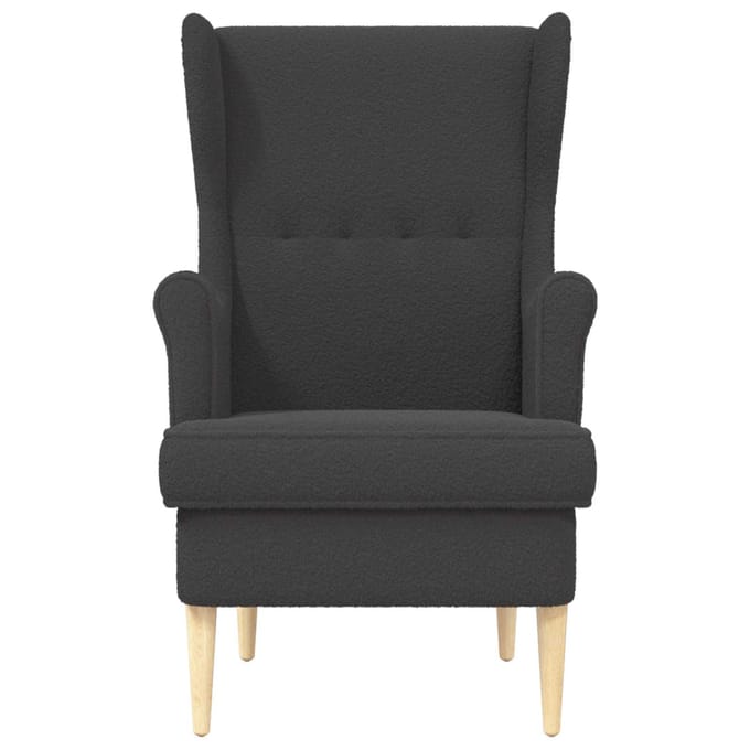 vidaXL - Fauteuil - Donkergrijs - Bouclé