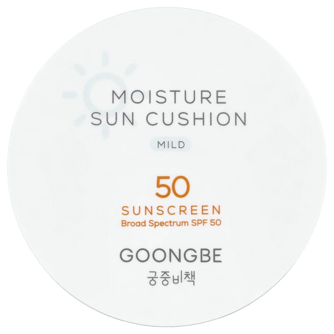 Goongbe Moisture Sun Cushion Zonnebrandcrème, Mild, SPF 50, 14g (0,49 oz) white