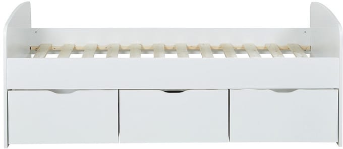 Vente-unique Bedframe hout wit 90 x 190 cm