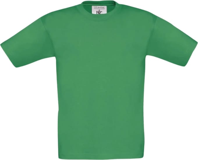B&C Exact 150 Kinder T-Shirt - Kelly Green - 7-8 Jaar - 128