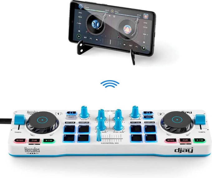 Dj set Kinderen - Mengpaneel voor Kinderen - Soundboard - Mixer - Wit met Blauw