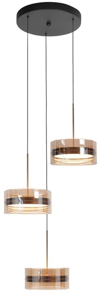 Highlight - Hanglamp Enzo 3 lichts Ø 40 cm zwart
