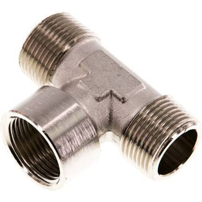 T-koppeling G3/4'' Buitendraad x Binnendraad Vernikkeld Messing 16 bar (4.8psi)
