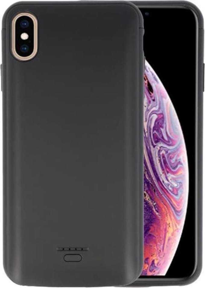 Zwart Smart Batterij Case voor iPhone XS Max 5000 mAh