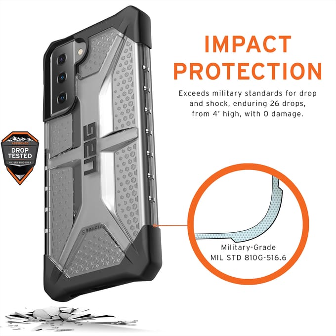 UAG - Samsung Galaxy S21 Plus Hoesje - Back Case Plasma Ice Transparant