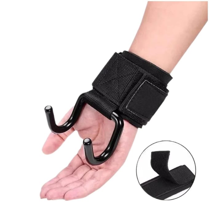 Pull-up Bar Hulphaken Antislip Polsband voor Gewichtheffen Horizontale Stang Ondersteuning Polsbescherming black