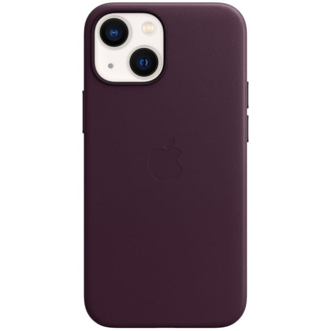 Leather Backcover MagSafe voor de Apple iPhone 13 Mini - Dark Cherry