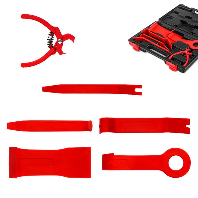Auto-instrumentenset voor koevoetset Auto-binnendeur Clippaneel Trim Dashboard Removal Tool Kit Auto rood