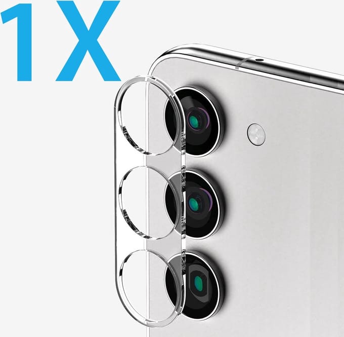 Camera lens Protector 1x Geschikt voor: Samsung Galaxy S23 Plus - screen protector - glas - bescherm je camera - beschermglas - Transparant