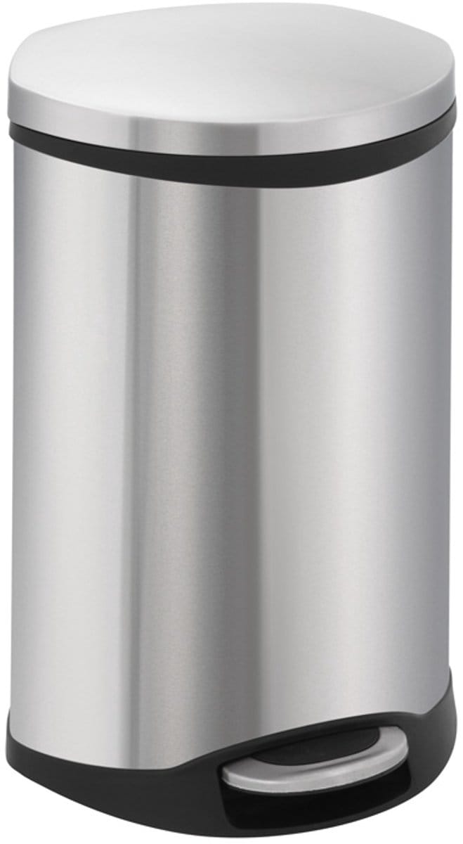 EKO - Shell Bin pedaalemmer 18 liter - Stainless steel Plastic - mat RVS - Prullenbak