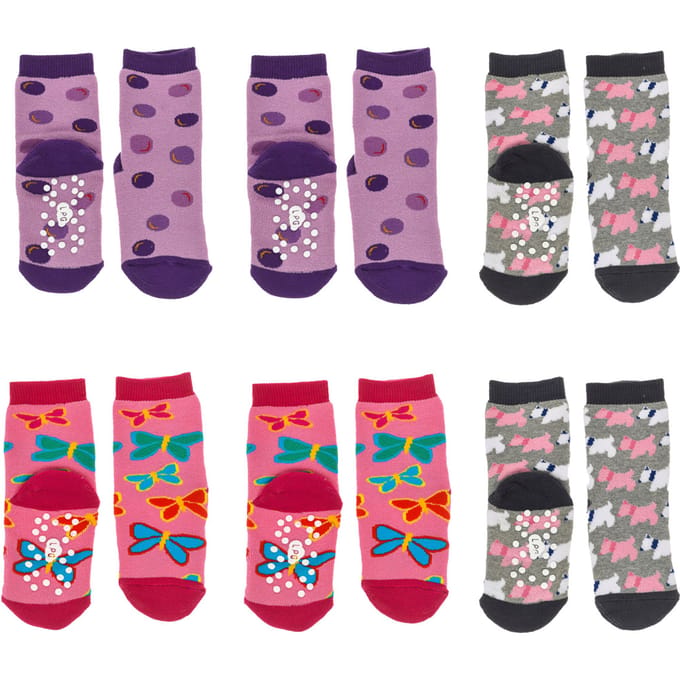 Set-6 anti-slip kindersokken LPG2003