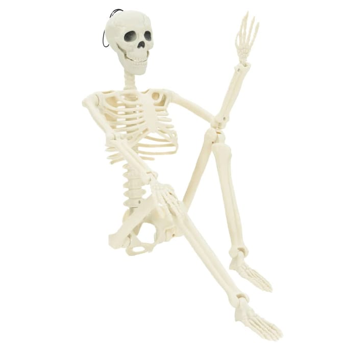 vidaXL - Halloween - Skelet - 2 - st - Wit - 85 - cm - PVC