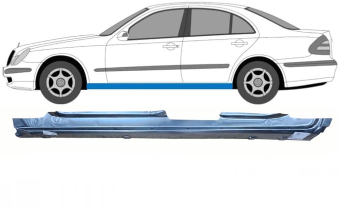 Volledige dorpel voor Mercedes E-Class W211 2002-2009 / Links