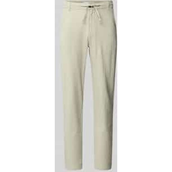 slim fit broek van mix van katoen en linnen model 'BRODY'
