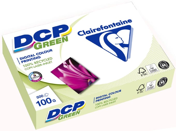 Laserpapier Clairefontaine DCP Green A4 100gr wit 500vel