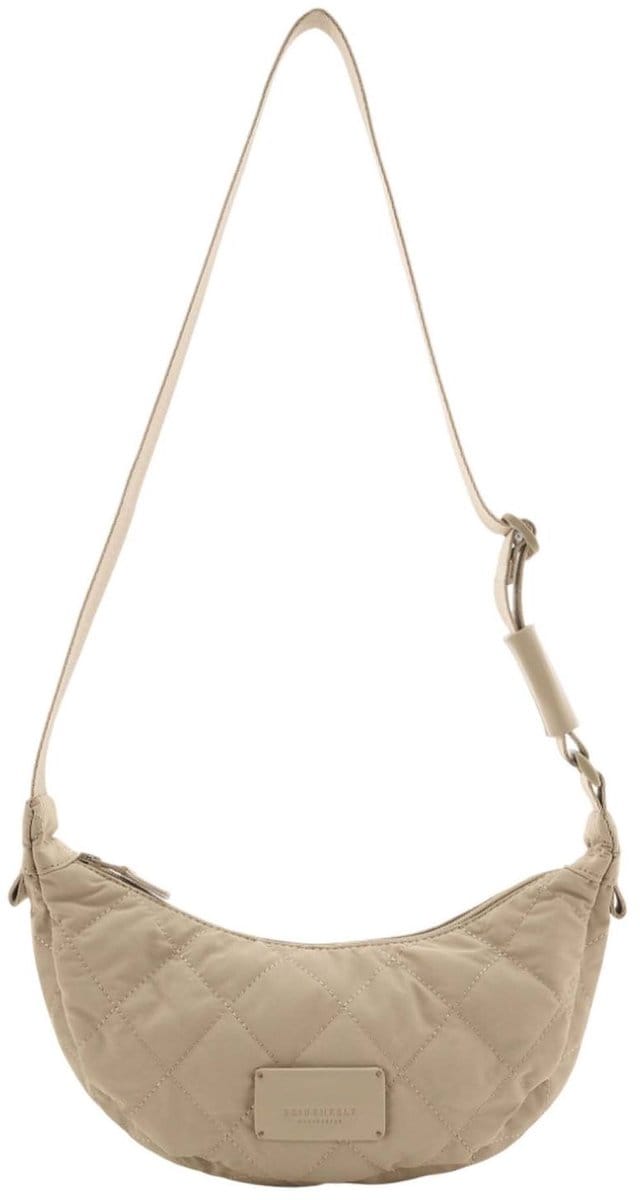 SEIDENFELT MANUFAKTUR schoudertas Hetta Halfmoon Bag Soft Toffee Lichtbruin