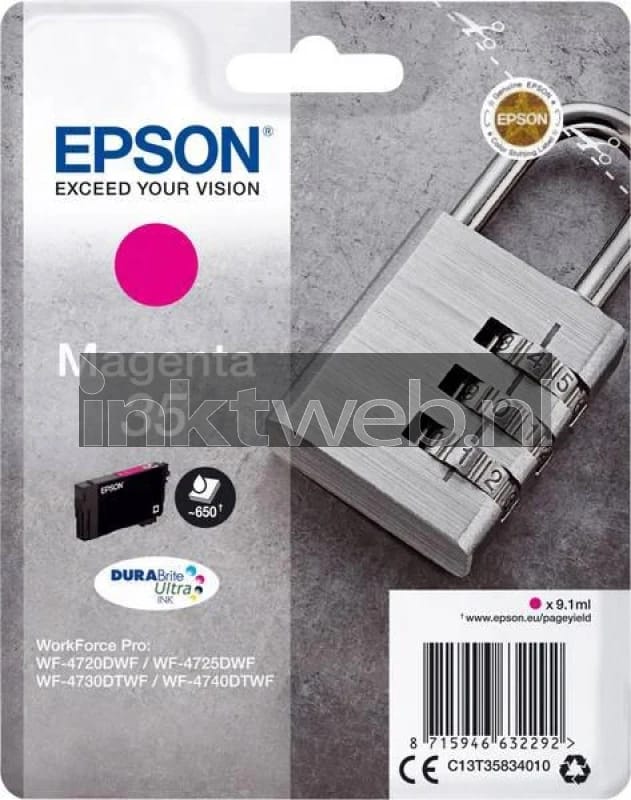 Epson Inktcartridge 35 Origineel Magenta C 13 T 35834010