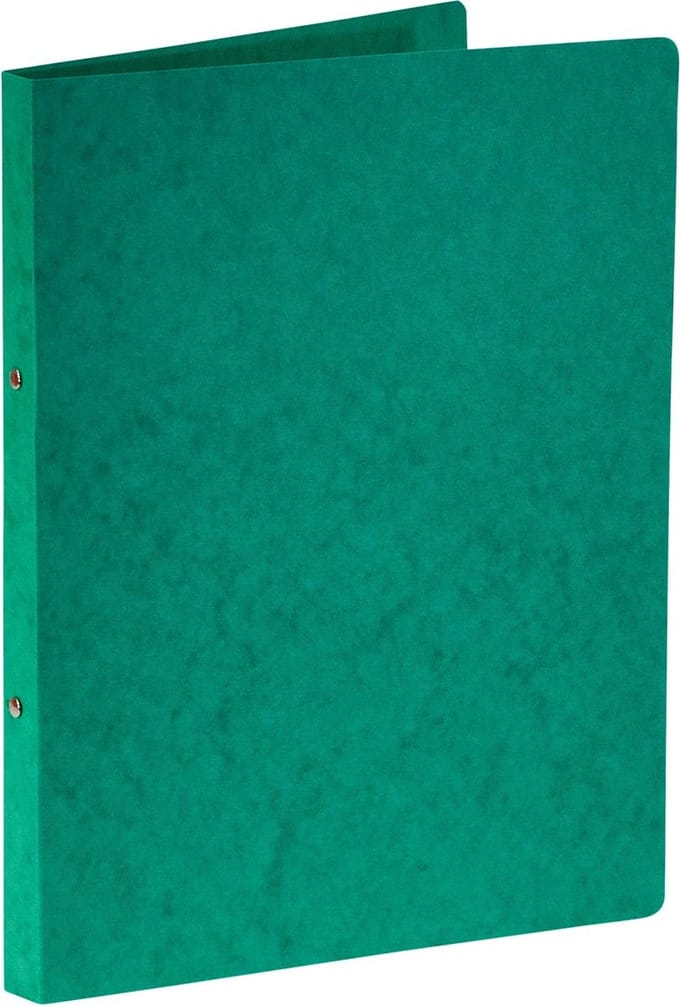 Bronyl ringmap, voor ft A4, uit glanskarton, 2 ringen van 16 mm, groen 24 stuks