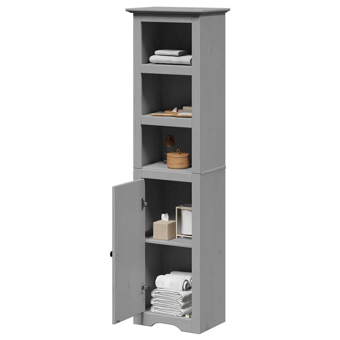 vidaXL - Badkamerkast - BODO - 44x30x160 - cm - grijs