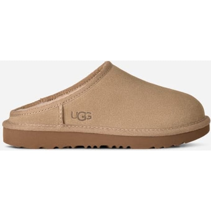 UGG® Classic Slip-On for Kids in Tan, Size 2, Suede/Polyester/Wool