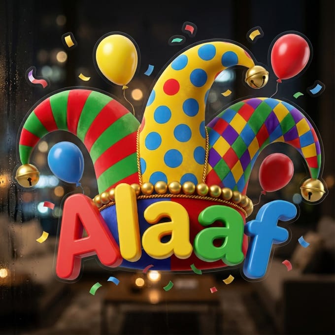 Raamstickers Carnaval – ALAAF – MEDIUM 50cm breed - Carnaval versiering