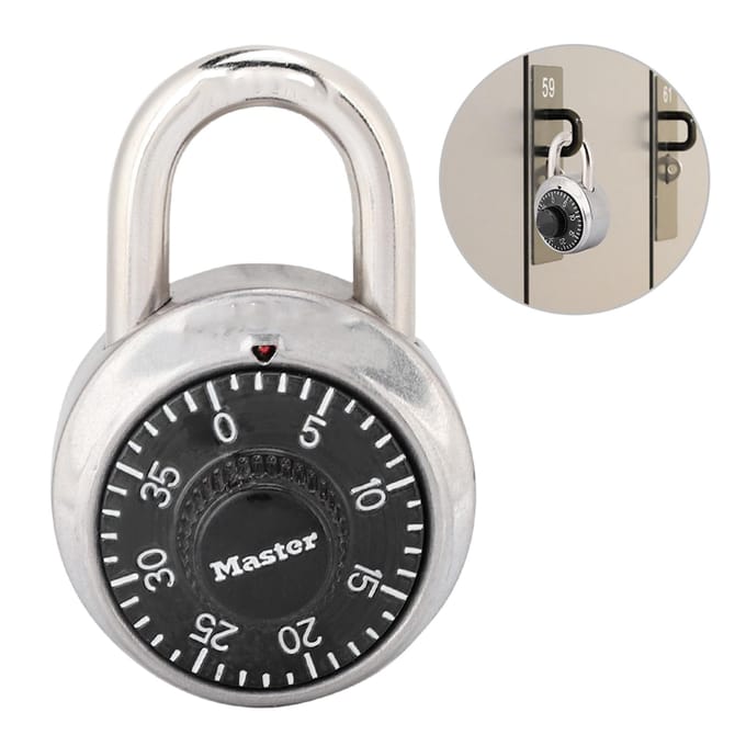 Roterend Cijfercode Combinatie Hangslot Rond Veiligheidsslot voor Deur Kast white