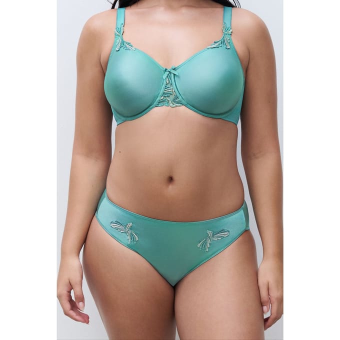 Chantelle Co Bra Underw. Covering Molded New Peacock Lurex Größe: E75 | BHs Outlet | Damen