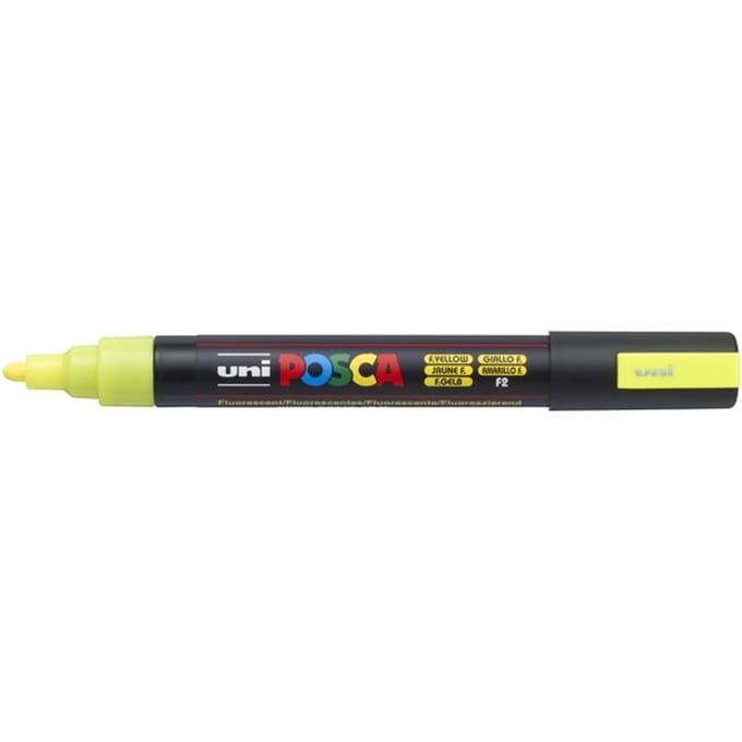 Posca marker met conische punt schrijfdikte medium fluoriserend geel