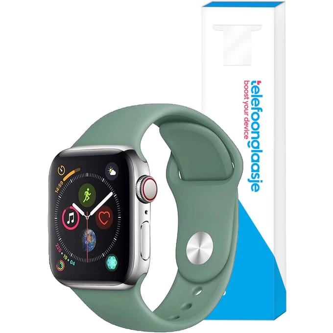 Siliconen bandje Apple Watch 1/2/3/4/5/6/SE ? 42/44mm - Zeegroen