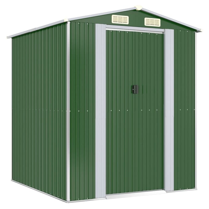 vidaXL - Tuinschuur - 192x191x223 - cm - gegalvaniseerd - staal - groen