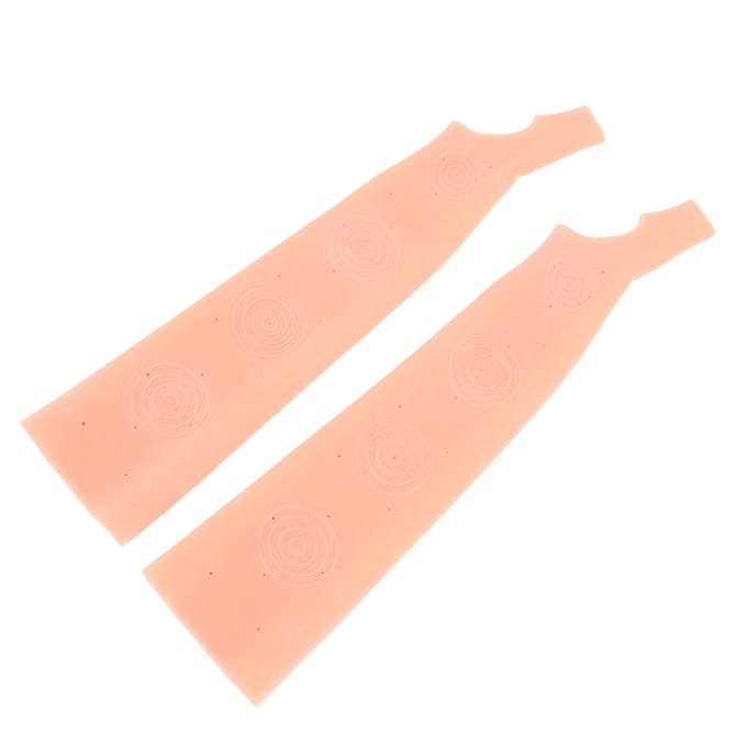 1 paar SEBS Lange Hydraterende Armmouw met Duimgat Wasbare Elastische Handverzorging Armmouw voor white